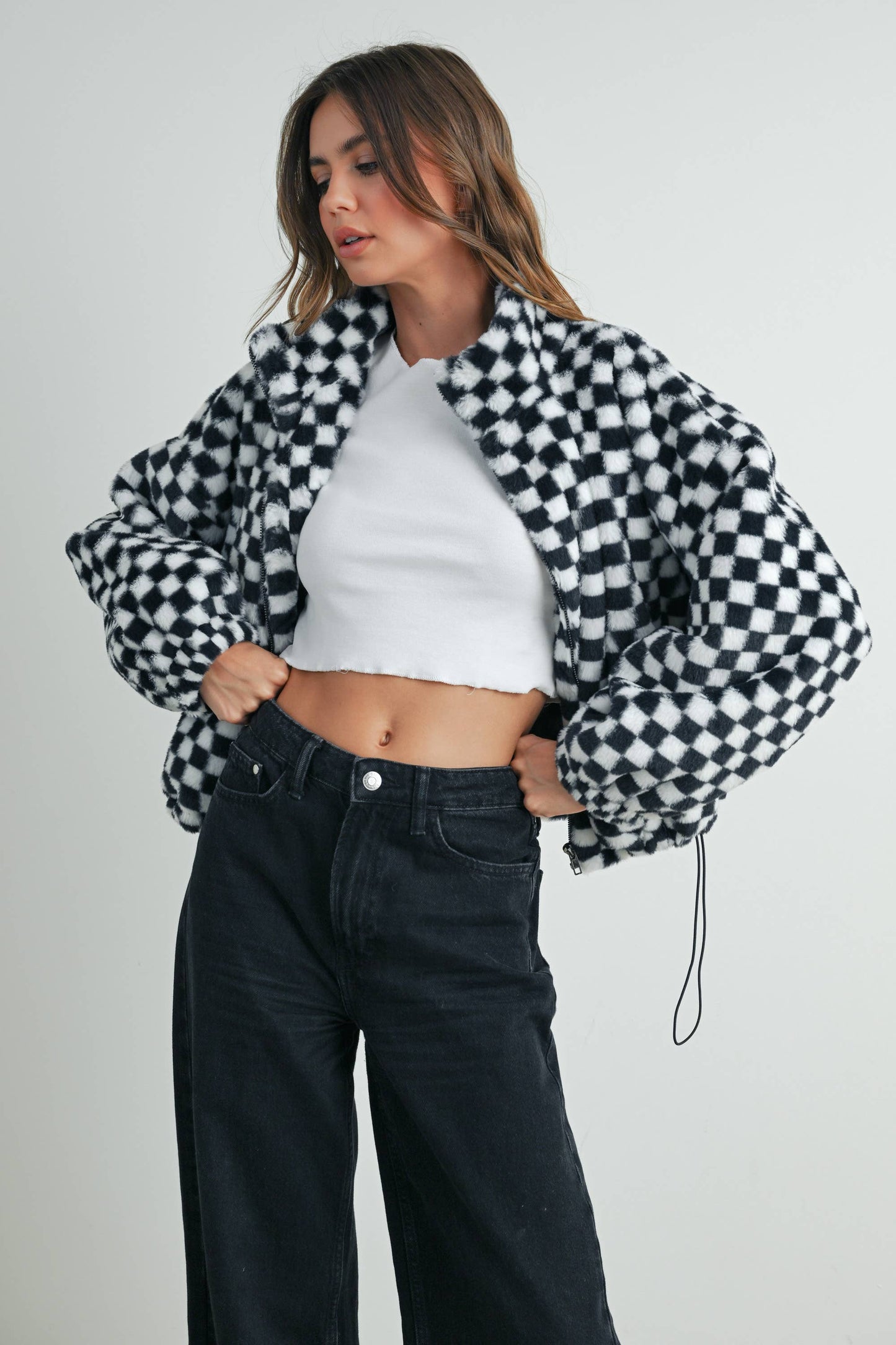 Checker Teddy Jacket