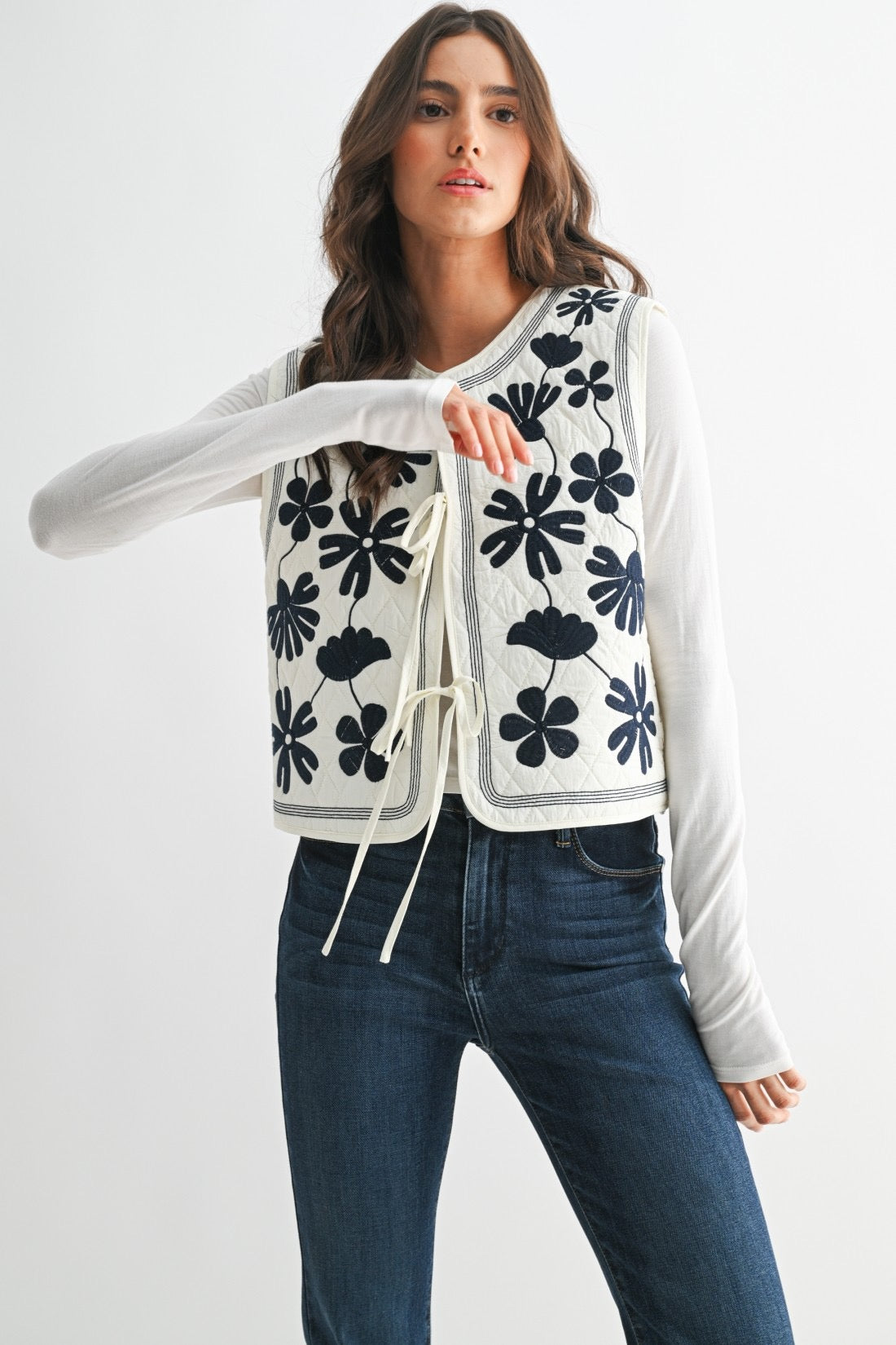 Flower Quilted Vest