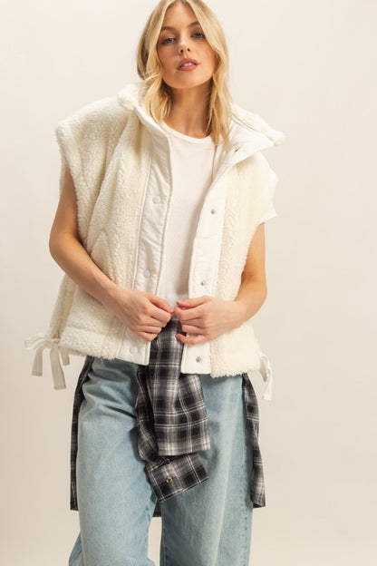 Sherpa Vest with Side Tie (Five Colors)