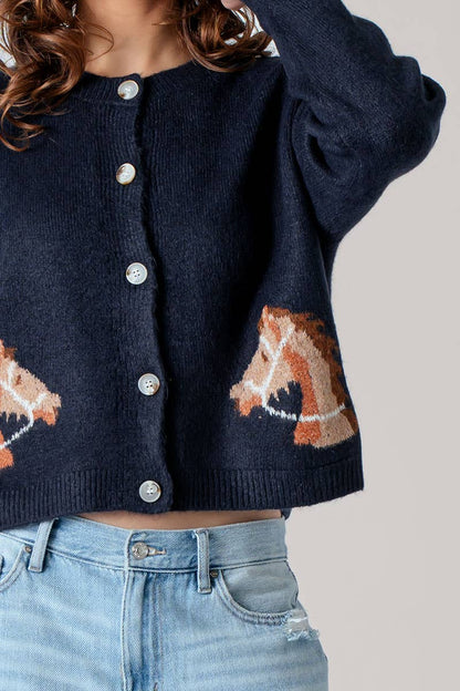 Western Horse Cardigan