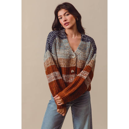 Brooke Fall Stripe Cardigan