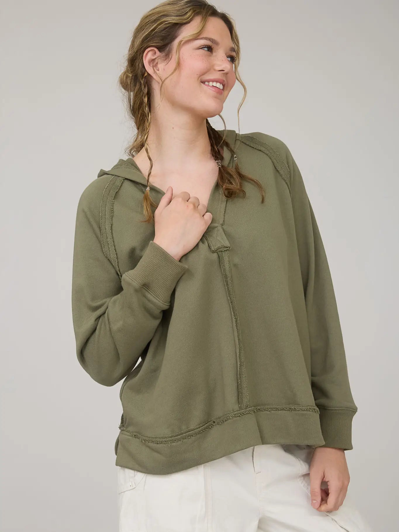 Kari Raw Edge Hoodie (4 Colors)