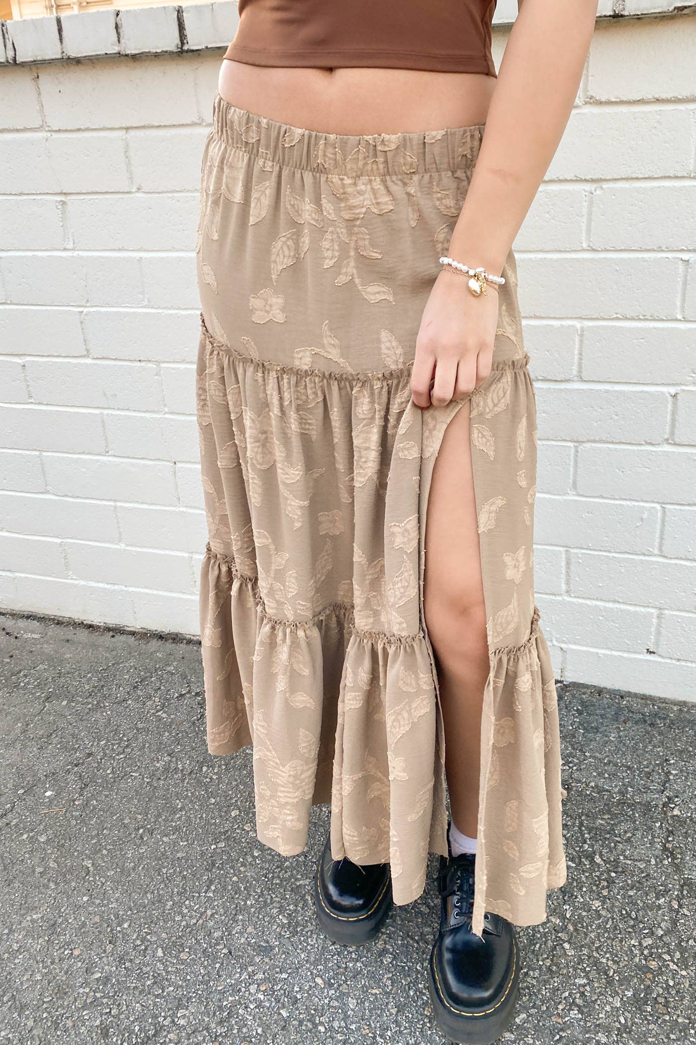 Kinsley Textured Tiered Skirt*