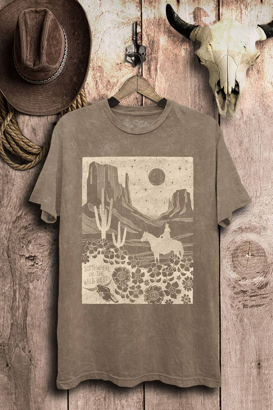 Somewhere In The Wild West Graphic Top