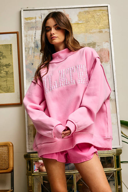 PILATES Mock Neck Sweatshirt