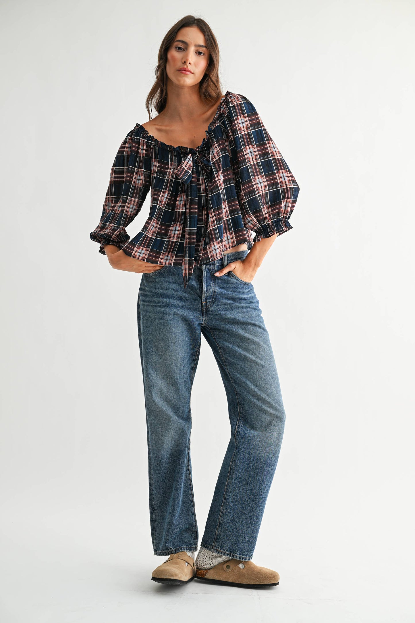 Kaye Plaid Blouse