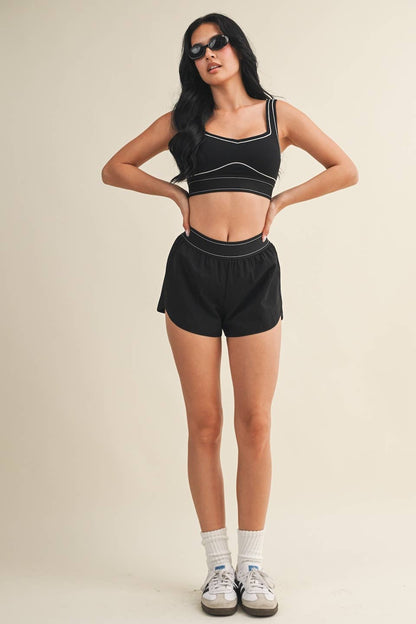 Contrast Thread Sports Bra
