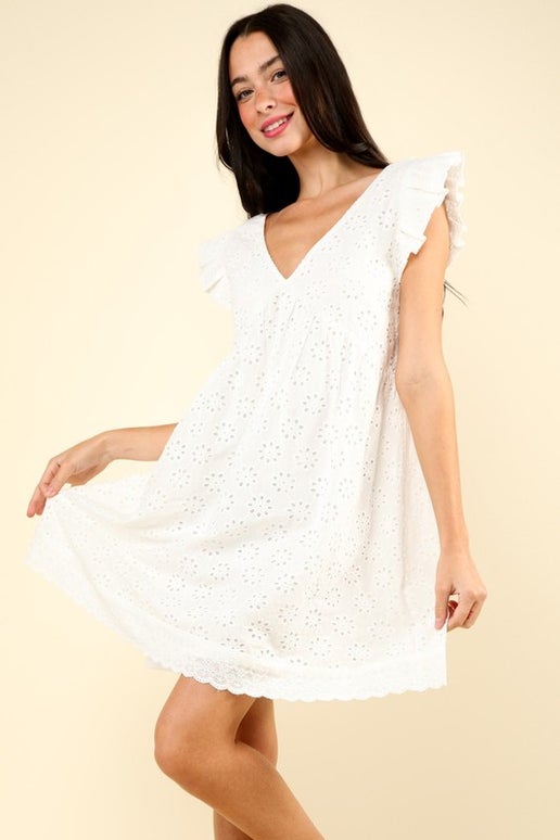 Devi Eyelet Dress