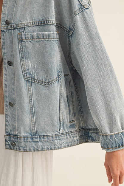 Hadley Pleated Denim Jacket