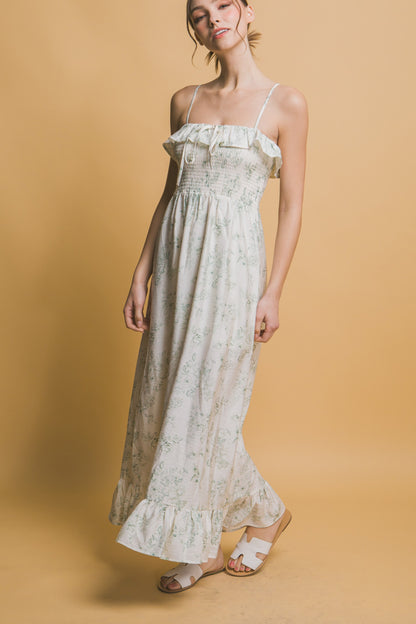 Smocked Floral Dress