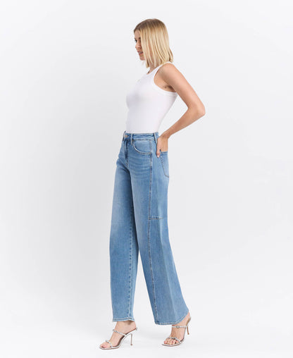 Silvia High Rise Barrel Jean