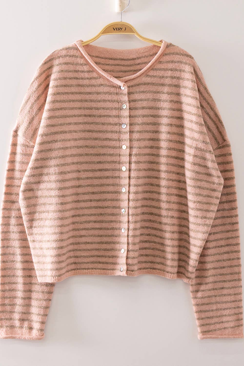 Olivia Button Down Stripe Sweater