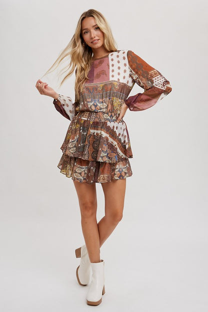 Western Print Romper