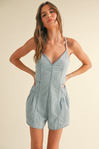 Hannah Chambray Romper