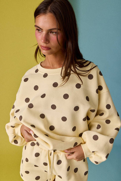 Willow Polka Dot Fleece Set