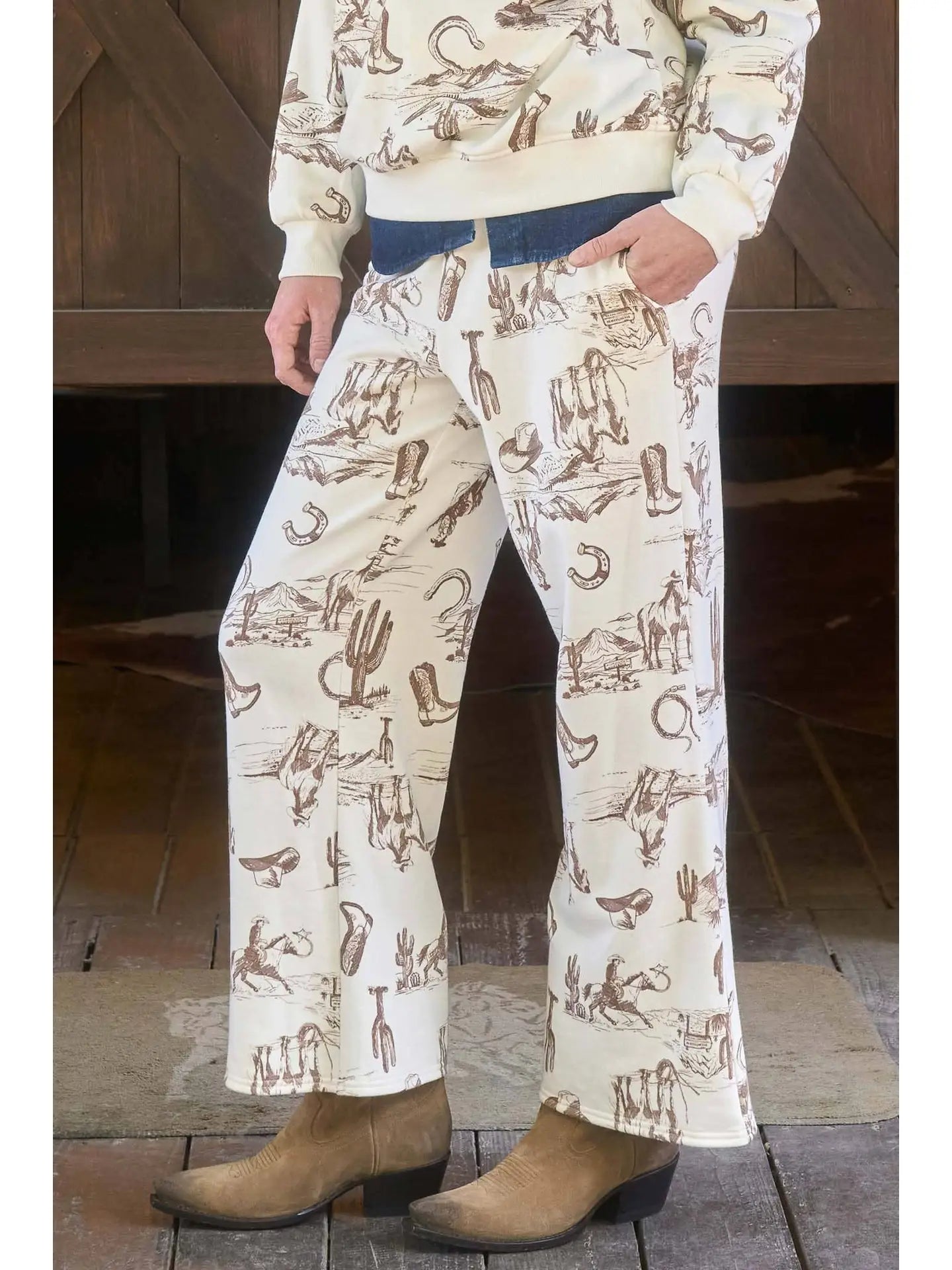 Chantal Western Stamp Sweatpants