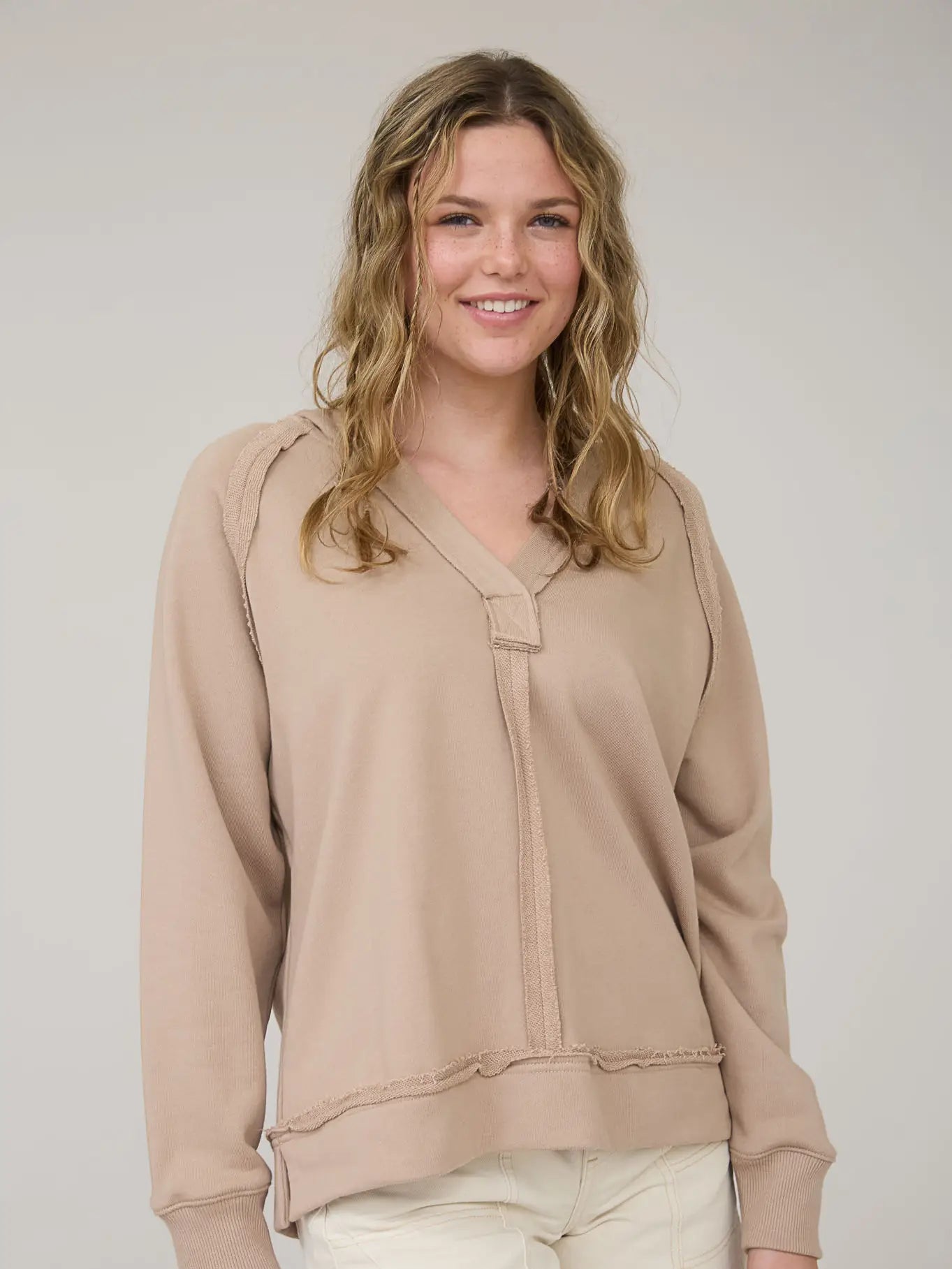 Kari Raw Edge Hoodie (4 Colors)