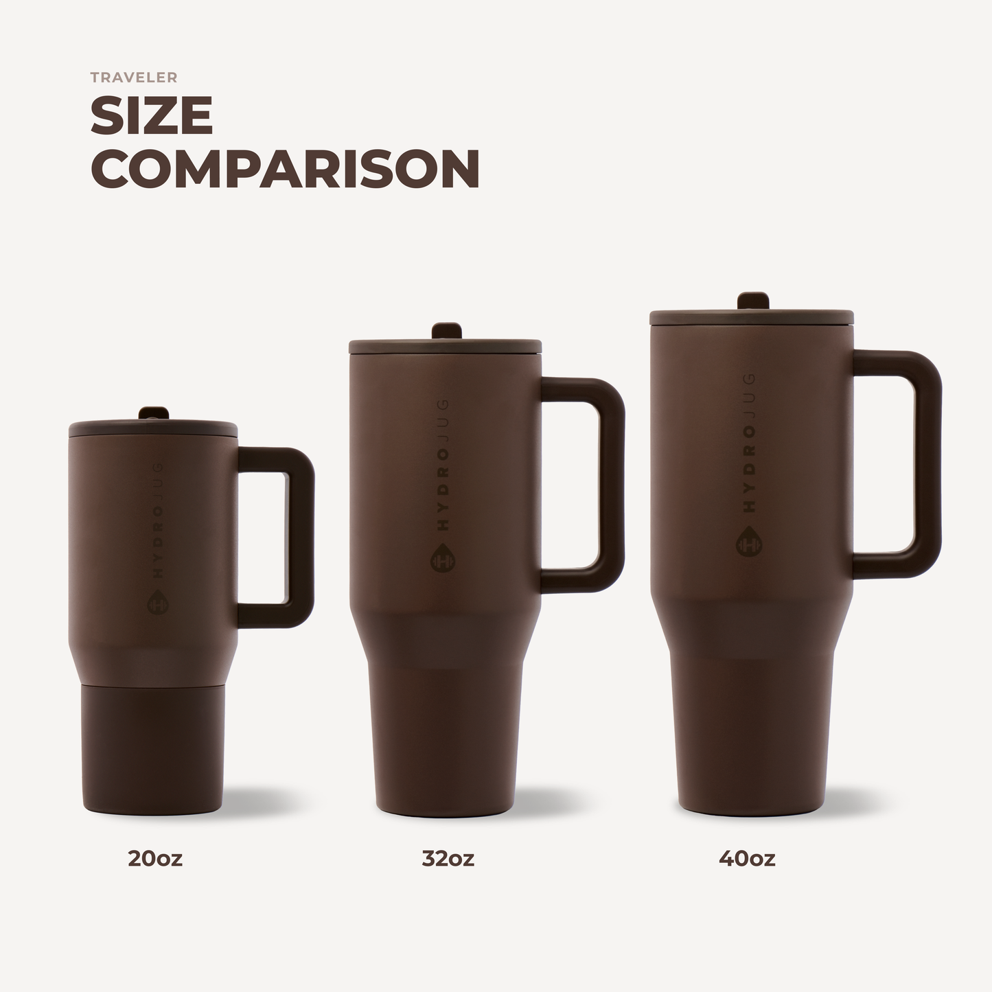 HydroJug - Chestnut 40 oz Traveler Tumbler