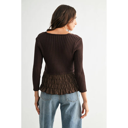 Toni Textured Peplum Top
