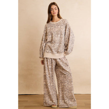 Charlie Relaxed Leopad Print Pullover