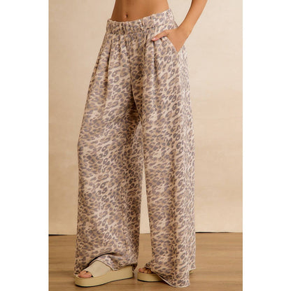 Charlie Leopard Print Wide Leg Pant
