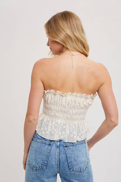 Lilly Lace Smoke Tube Top*