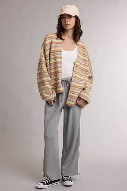 Stella Striped Opne Front Cardigan