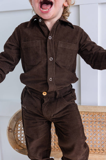 Brown Corduroy Boys Pants