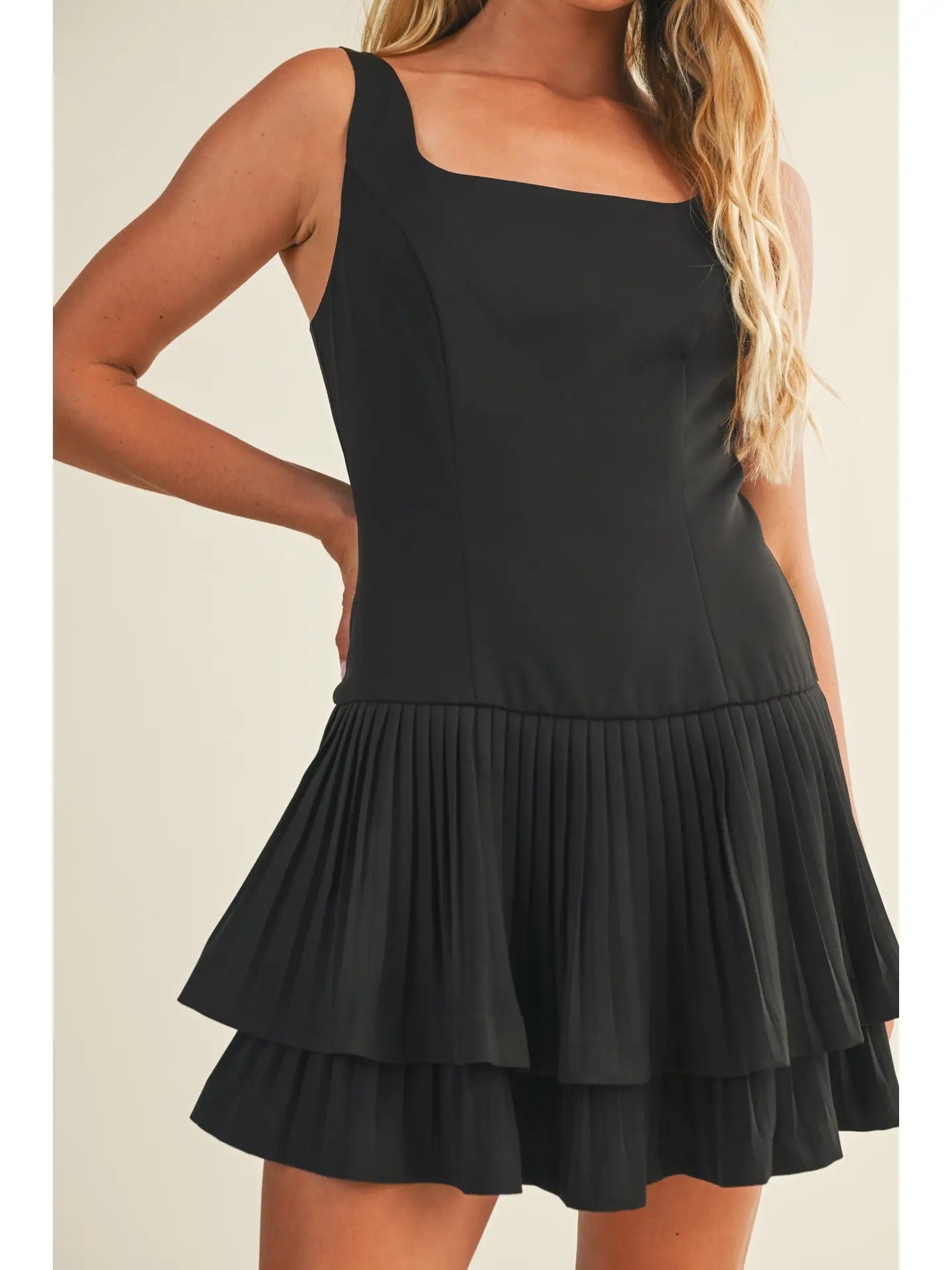 Holly Layered Pleated Dress