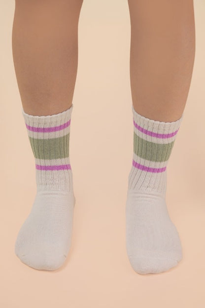 Color Block Crew Socks