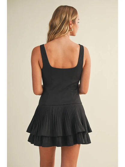 Holly Layered Pleated Dress