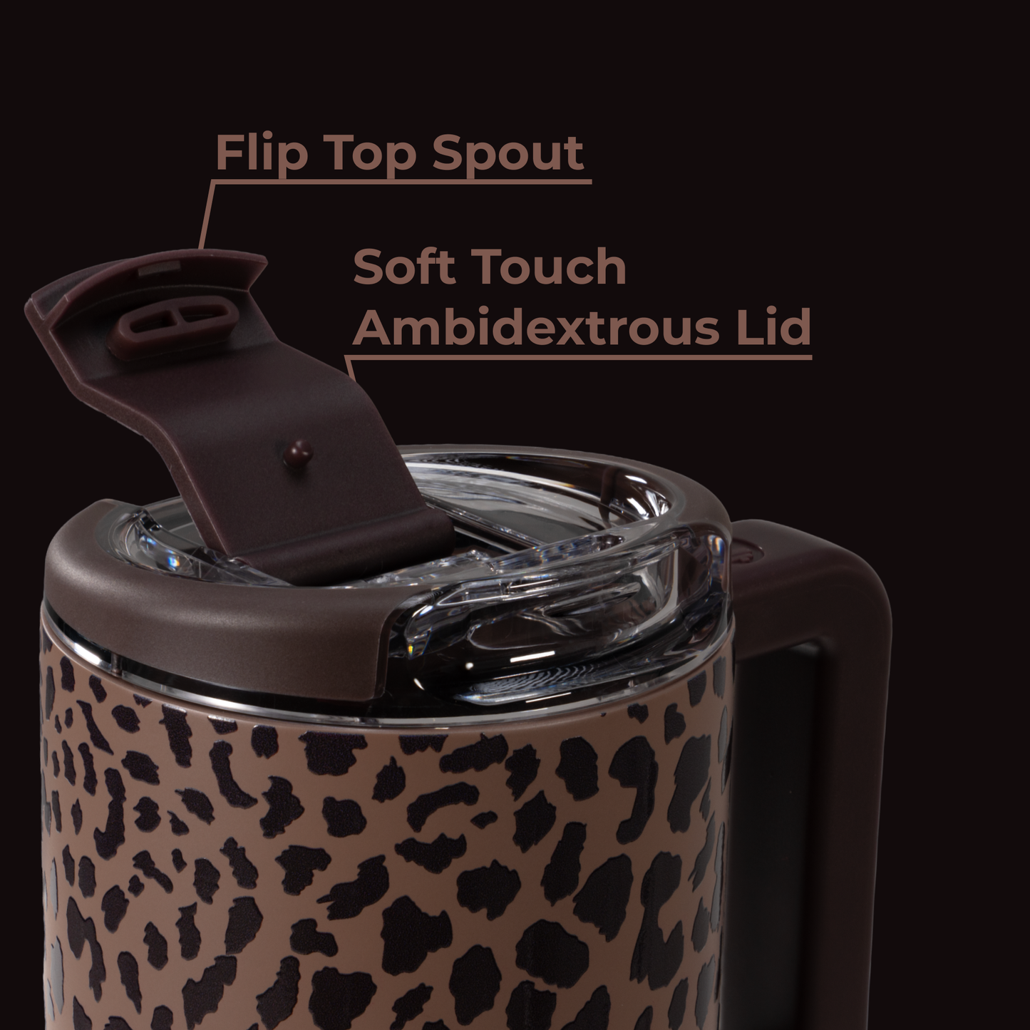 Brown Leopard 20oz Travelr