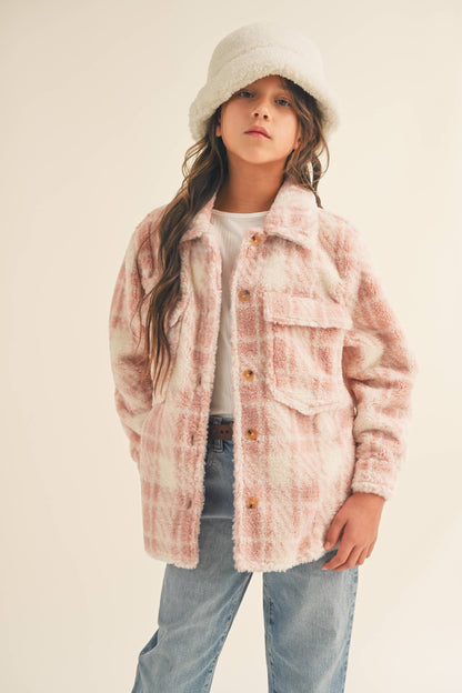TWEEN PLAID SHACKET (7-14)