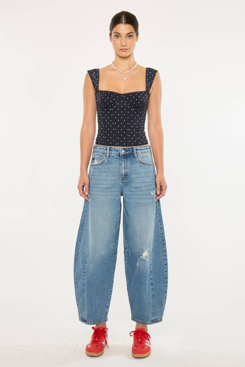 Maggie High Rise Horseshoe Jean