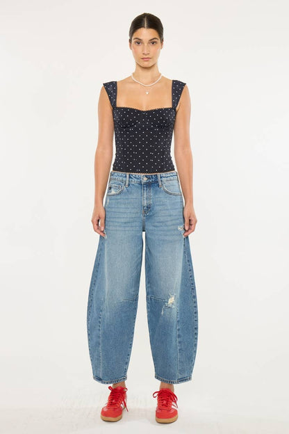 Maggie High Rise Horseshoe Jean