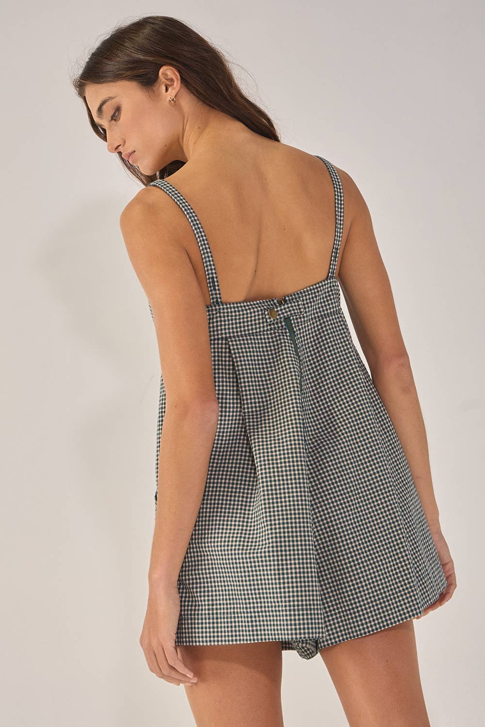 Plaid Relaxed Romper