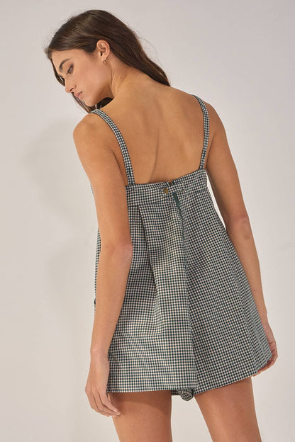 Plaid Relaxed Romper