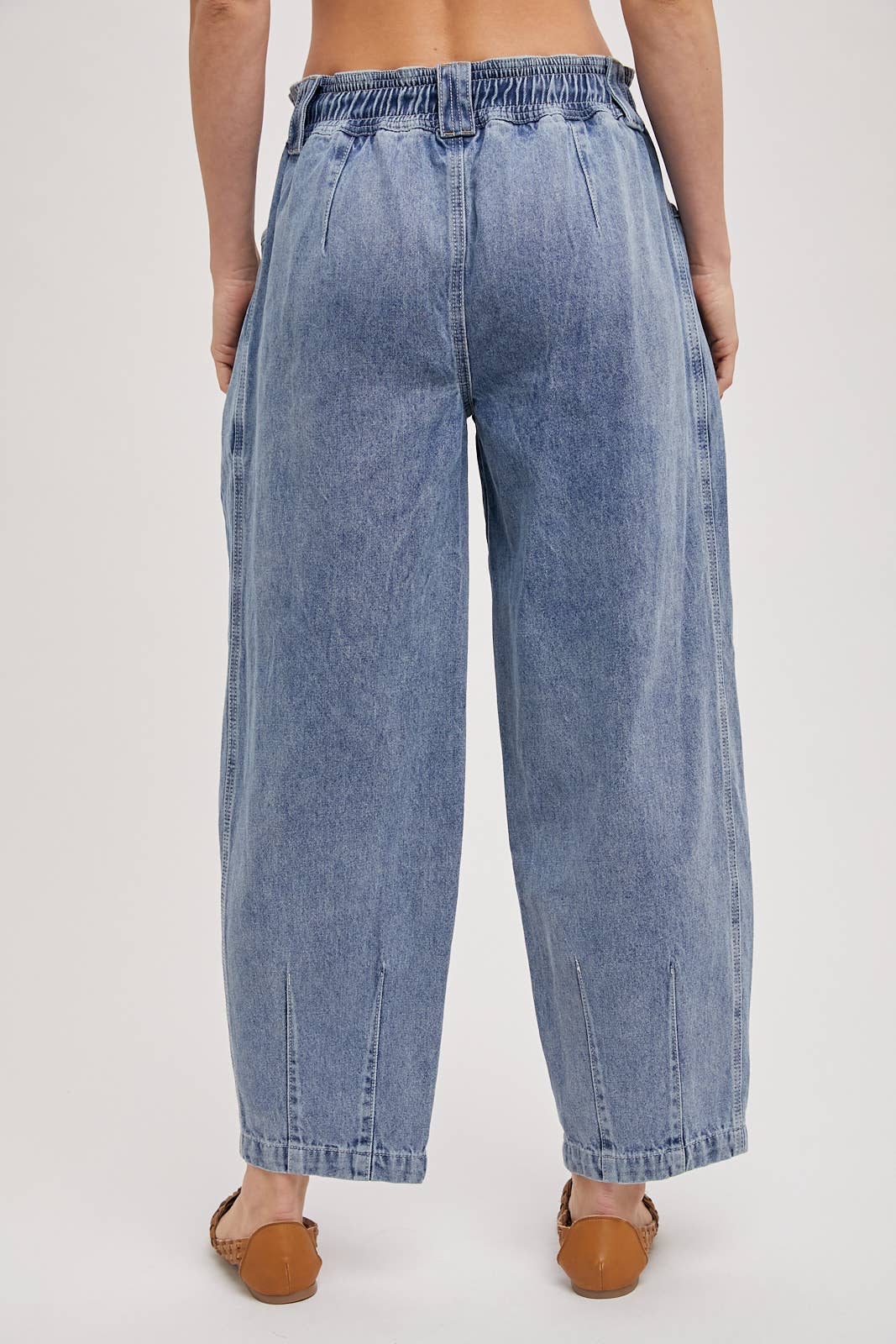 Drawstring Barrel Jeans