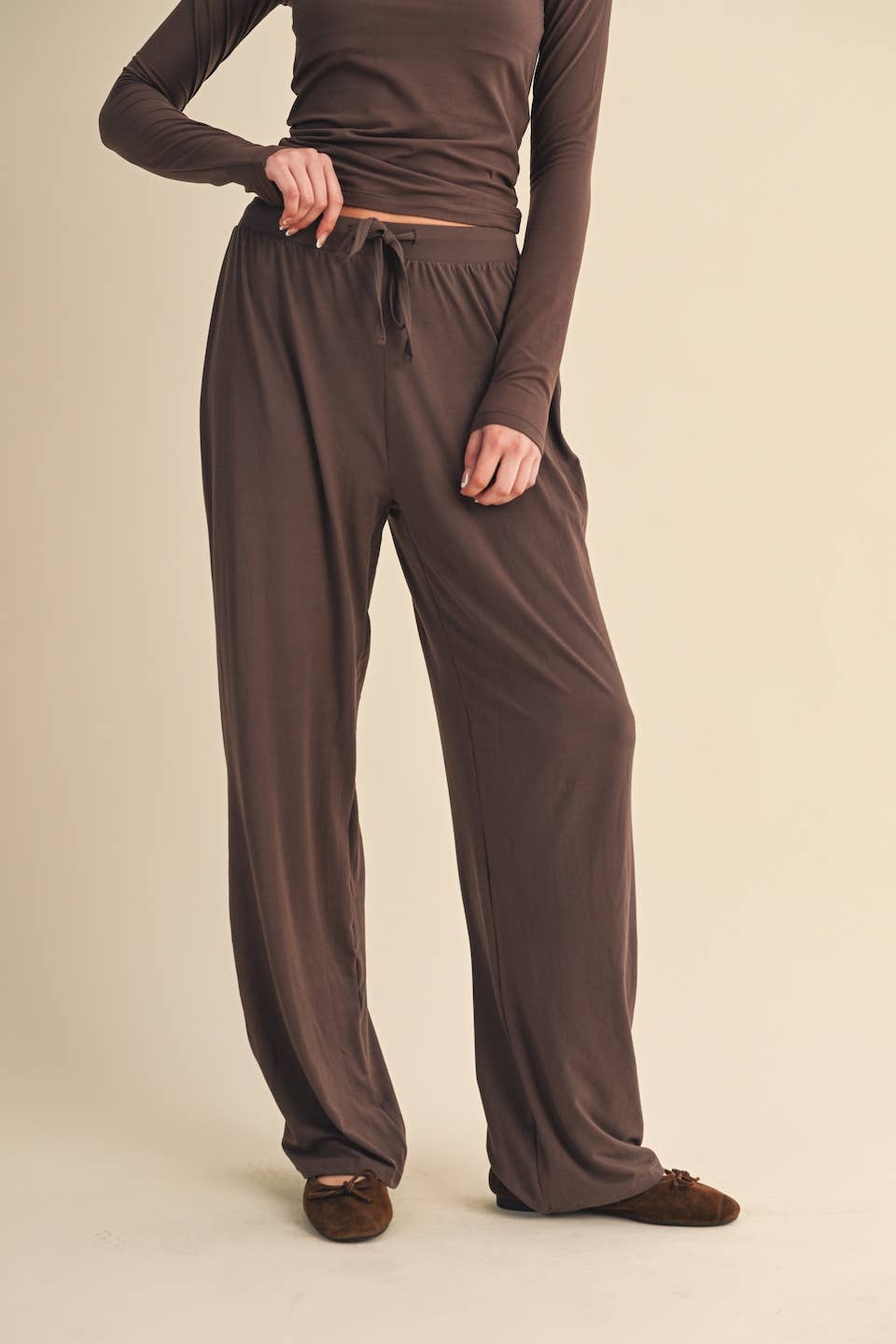 Jersey Wide Leg Pants