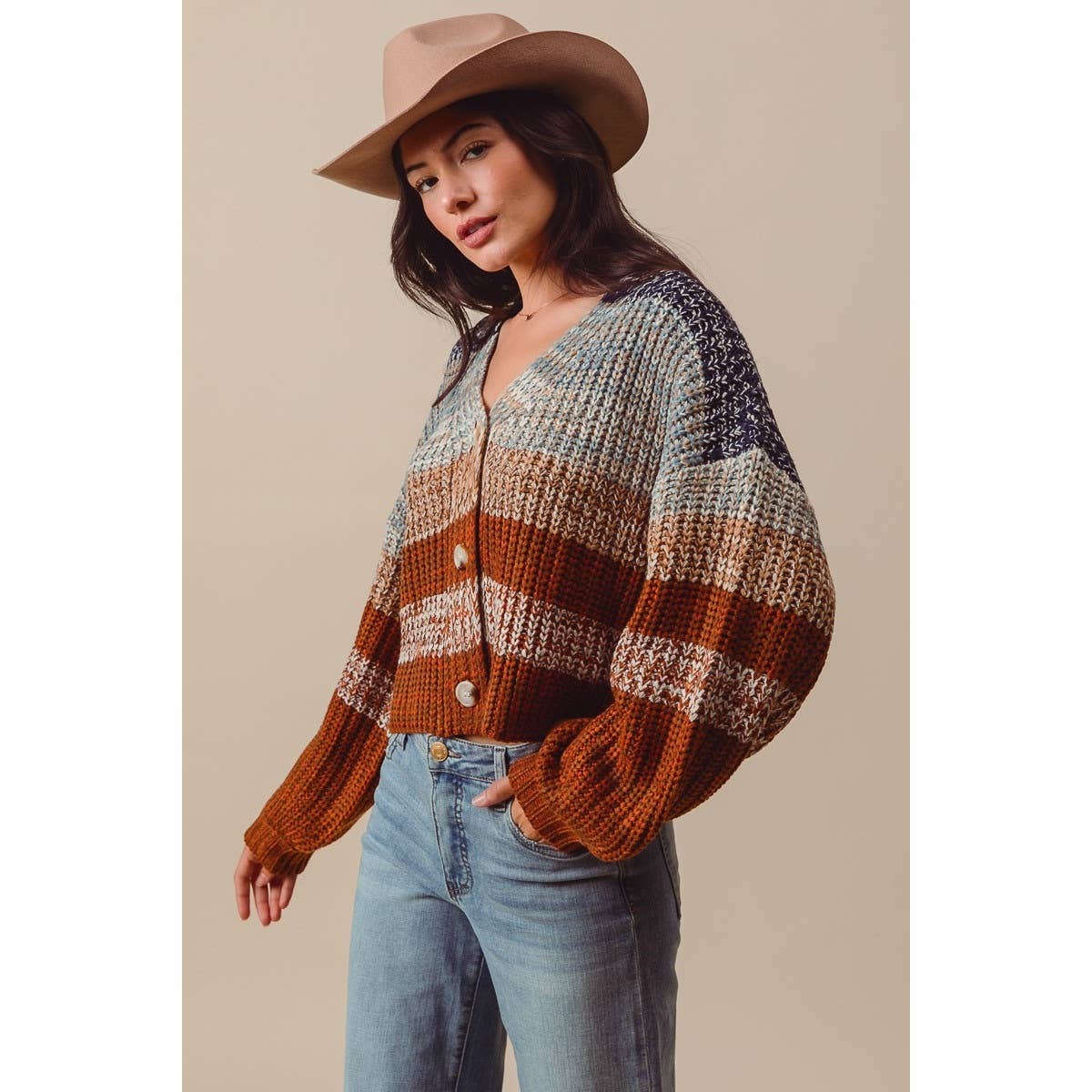 Brooke Fall Stripe Cardigan