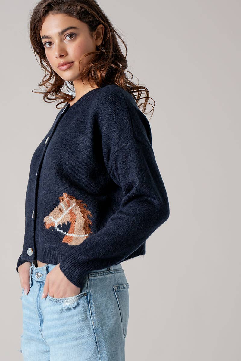 Western Horse Cardigan