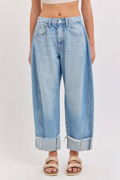 Baylee Barrel Leg with Cuff (Lt Wash)