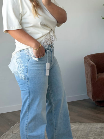 Dakota Lace Trim Top (Two Colors)