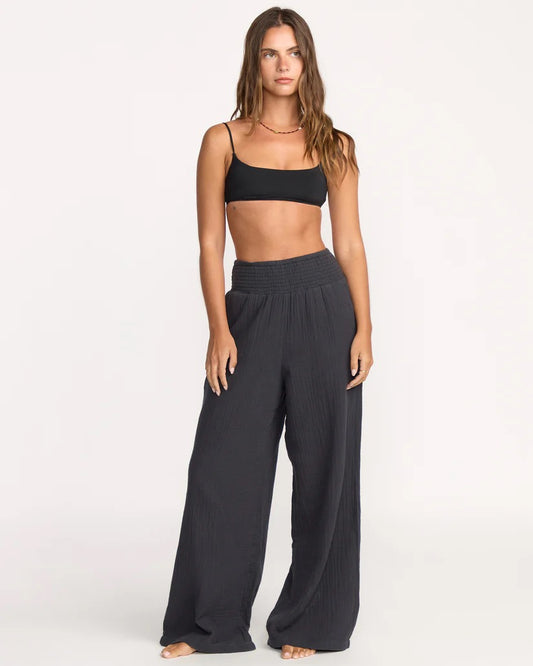 New Waves Gauze Elastic Waist Pant