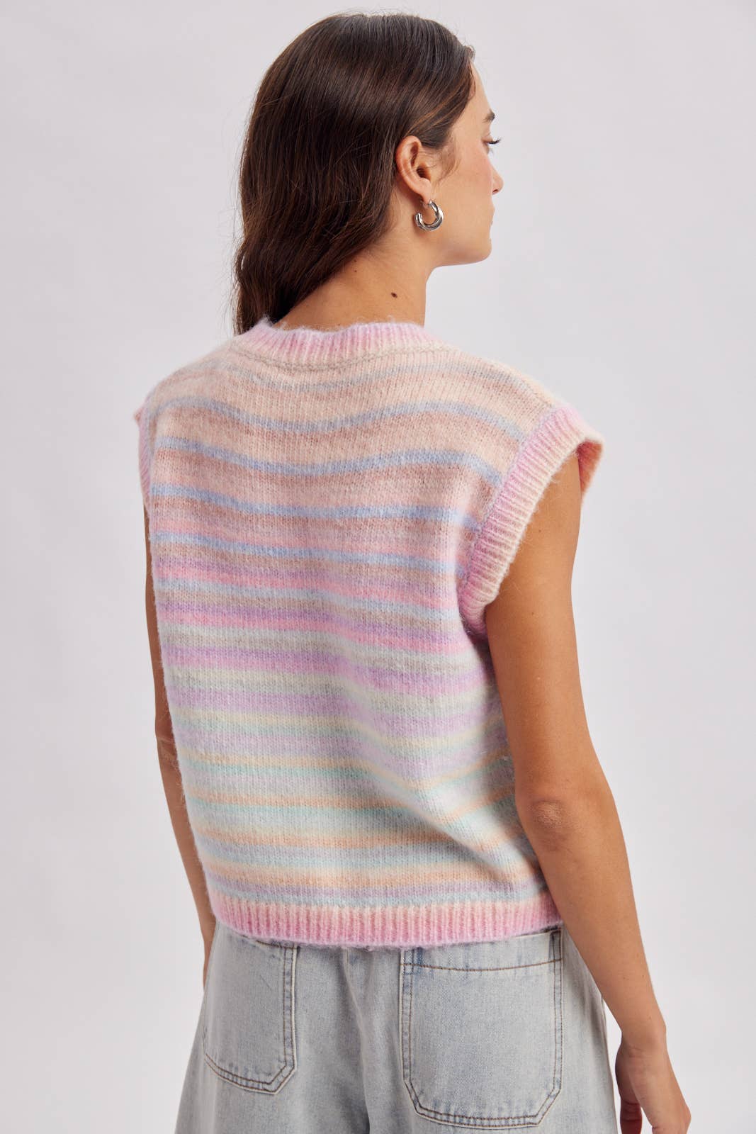 Kat Rainbow Stripe Sweater Vest