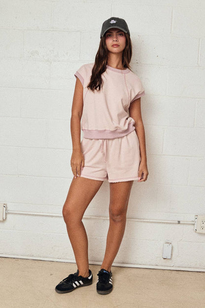 Sleeveless Lounge Short Set Relaxed Fit