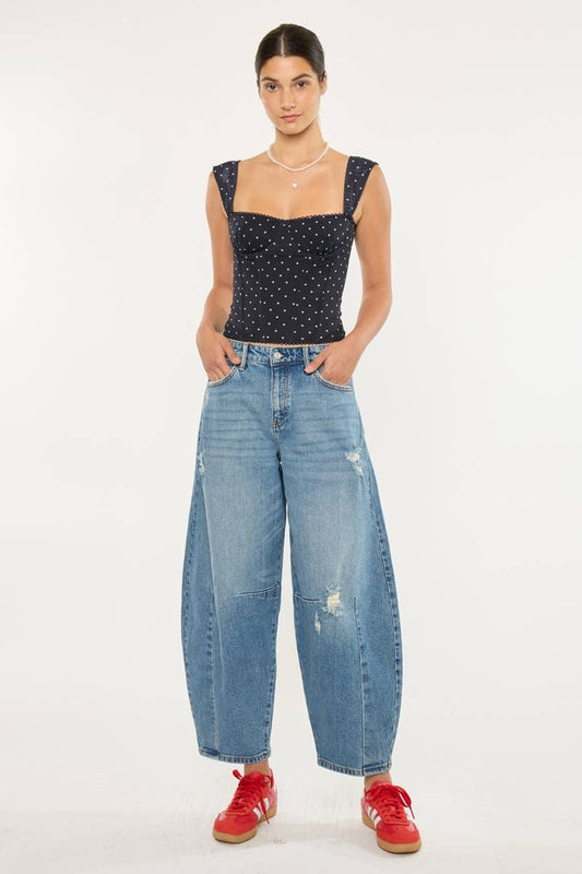 Maggie High Rise Horseshoe Jean