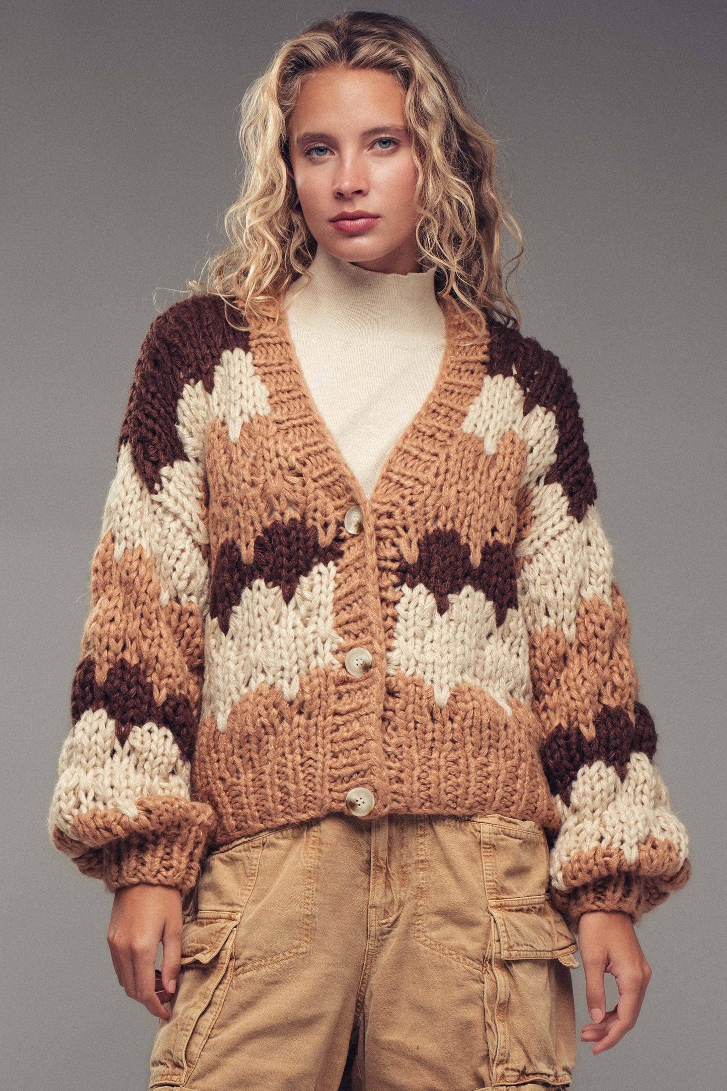 Chevron Knit Cardigan