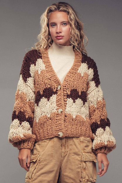 Chevron Knit Cardigan