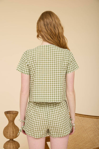 Abbie Tie Front Top